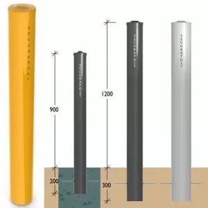 Securapost 125NB Industrial Round Fixed Bollards