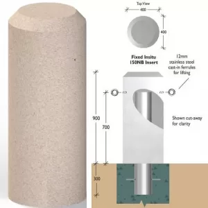 Russell Round Natural Stone Bollards