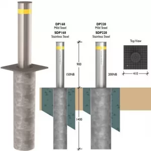 Securapost Pneumatic VAC 150NB Retractable Bollards